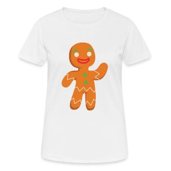 Gingerbread Man - Women's Breathable T-Shirt - white - Front - AI Model Female 172 dark (172cm)