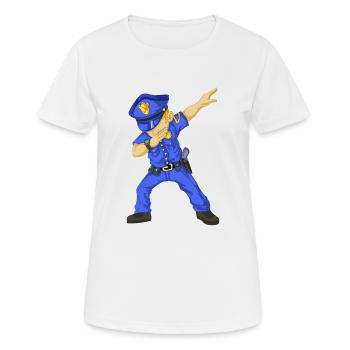 Polizei abtupfen - Frauen T-Shirt atmungsaktiv - Weiß - Vorne - AI Model Female 172 dark (172cm)