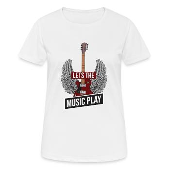 Blue-Let’s Rock - T-shirt respirant Femme - blanc - Devant - AI Model Female 172 dark (172cm)
