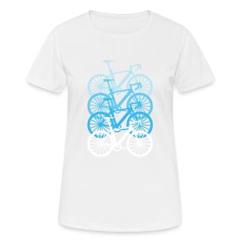 Faire du vélo - T-shirt respirant Femme - blanc - Devant - AI Model Female 172 dark (172cm)