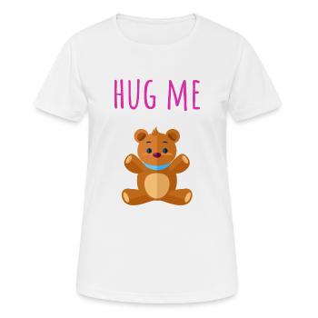 Hug Me ! - T-shirt respirant Femme - blanc - Devant - AI Model Female 172 dark (172cm)