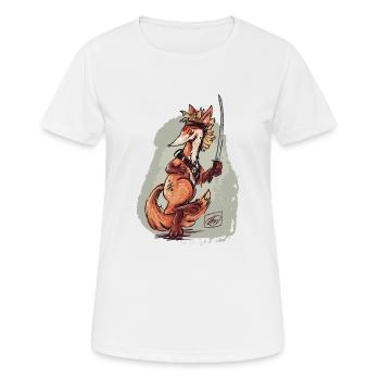 Katana Fox - Frauen T-Shirt atmungsaktiv - Weiß - Vorne - AI Model Female 172 dark (172cm)