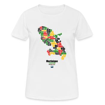 martinique RVJN - T-shirt respirant Femme - blanc - Devant - AI Model Female 172 dark (172cm)