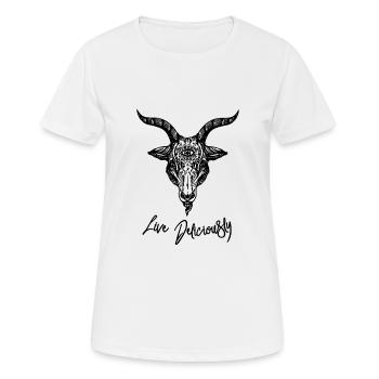 Black Metal Phillip - Frauen T-Shirt atmungsaktiv - Weiß - Vorne - AI Model Female 172 dark (172cm)