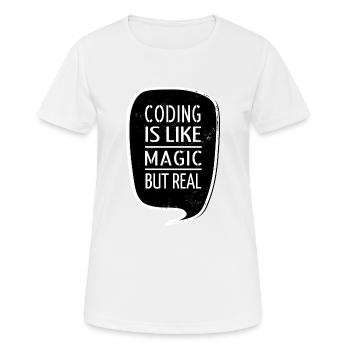 funny quote c plus plus statement fathersday - Women's Breathable T-Shirt - white - Front - AI Model Female 172 dark (172cm)