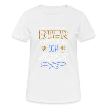 malz feiern trinken haustier kneipensport cool - Frauen T-Shirt atmungsaktiv - Weiß - Vorne - AI Model Female 172 dark (172cm)
