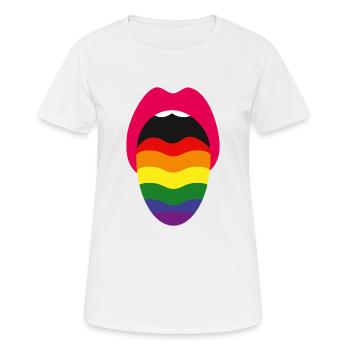 I love Pride - Frauen T-Shirt atmungsaktiv - Weiß - Vorne - AI Model Female 172 dark (172cm)