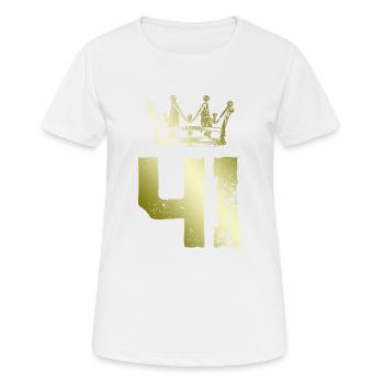 41 Couronne numérique - T-shirt respirant Femme - blanc - Devant - AI Model Female 172 dark (172cm)