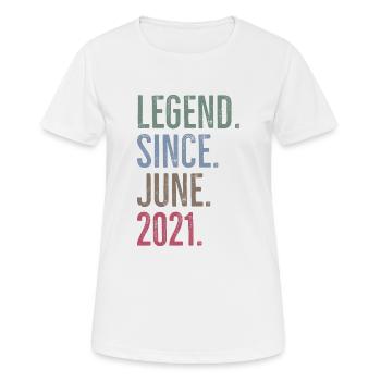 Legend Since June 2021 - Women's Breathable T-Shirt - white - Front - AI Model Female 172 dark (172cm)