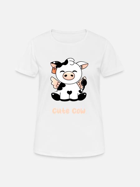 Sweet cow - Women's Breathable T-Shirt - white