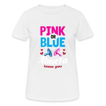 Rose ou bleu Abuela aime votre genre Révéler la fête - T-shirt respirant Femme - blanc - Devant - AI Model Female 172 dark (172cm)