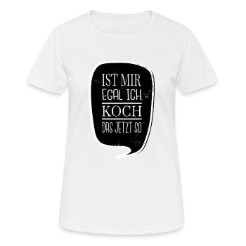 manger 100% vegan idée cadeau cuisine profession vocation - T-shirt respirant Femme - blanc - Devant - AI Model Female 172 dark (172cm)