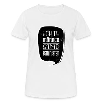girl feminin bodypositivity spruch frauen - Frauen T-Shirt atmungsaktiv - Weiß - Vorne - AI Model Female 172 dark (172cm)