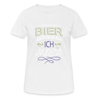 gerste statement kneipe geschenkidee - Frauen T-Shirt atmungsaktiv - Weiß - Vorne - AI Model Female 172 dark (172cm)