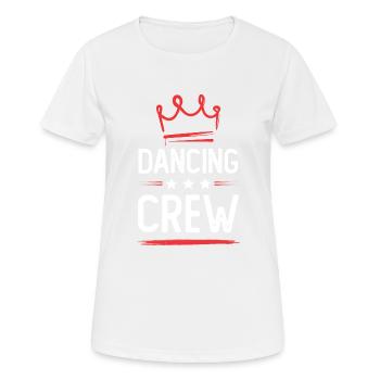 Équipe de danse - T-shirt respirant Femme - blanc - Devant - AI Model Female 172 dark (172cm)