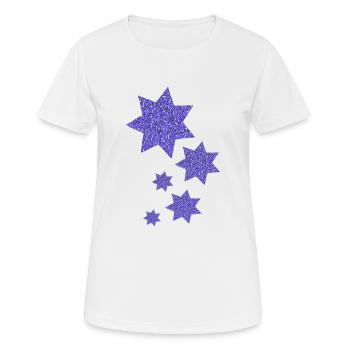 PurpleStar - Frauen T-Shirt atmungsaktiv - Weiß - Vorne - AI Model Female 172 dark (172cm)