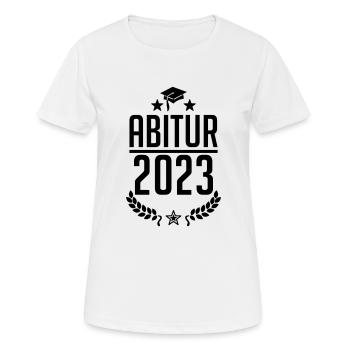 Abi 2023 - Abitur Abschluss Studium Abiturient - Frauen T-Shirt atmungsaktiv - Weiß - Vorne - AI Model Female 172 dark (172cm)