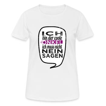 zitat katze lustig schildmaid familienwappen - Frauen T-Shirt atmungsaktiv - Weiß - Vorne - AI Model Female 172 dark (172cm)