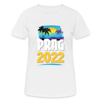 Prague 2023 - T-shirt respirant Femme - blanc - Devant - AI Model Female 172 dark (172cm)