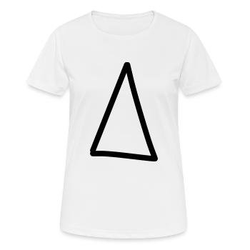 Dreieck - Frauen T-Shirt atmungsaktiv - Weiß - Vorne - AI Model Female 172 dark (172cm)