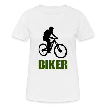 biker - Women's Breathable T-Shirt - white - Front - AI Model Female 172 dark (172cm)