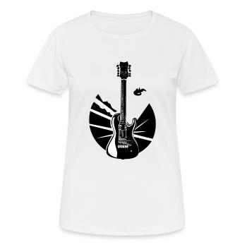Instrument pincé Guitariste Guitare Instrument de musique - T-shirt respirant Femme - blanc - Devant - AI Model Female 172 dark (172cm)