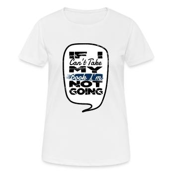 book dragon book keeper cat bday book fan comics - Frauen T-Shirt atmungsaktiv - Weiß - Vorne - AI Model Female 172 dark (172cm)