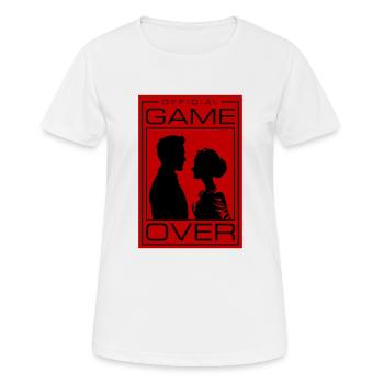 Jeu de couple de mariage sur le couple de mariage Jga - T-shirt respirant Femme - blanc - Devant - AI Model Female 172 dark (172cm)