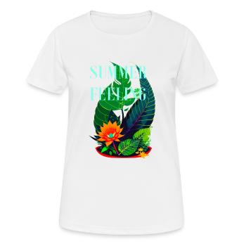 SENSATION D’ÉTÉ - T-shirt respirant Femme - blanc - Devant - AI Model Female 172 dark (172cm)