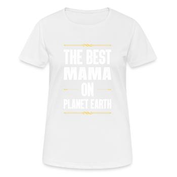 Best Mom Saying Mom Mom - Women's Breathable T-Shirt - white - Front - AI Model Female 172 dark (172cm)