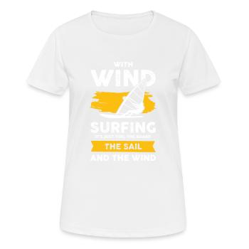 windsurfen surfer - Frauen T-Shirt atmungsaktiv - Weiß - Vorne - AI Model Female 172 dark (172cm)