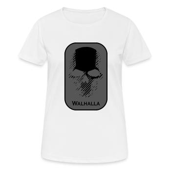 Walhalla - Frauen T-Shirt atmungsaktiv - Weiß - Vorne - AI Model Female 172 dark (172cm)