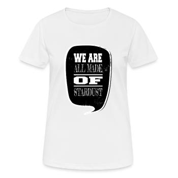 Idée cadeau Planètes En apesanteur Déclaration Conspiration - T-shirt respirant Femme - blanc - Devant - AI Model Female 172 dark (172cm)