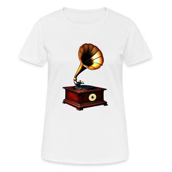 Son phénoménal de gramophone ancien - T-shirt respirant Femme - blanc - Devant - AI Model Female 172 dark (172cm)