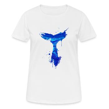 whale fin, fin, whale, whale, graffiti - Women's Breathable T-Shirt - white - Front - AI Model Female 172 dark (172cm)