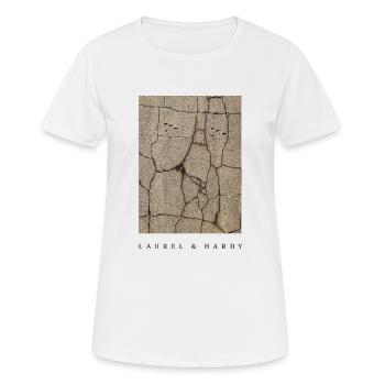 Laurel & Hardy - Frauen T-Shirt atmungsaktiv - Weiß - Vorne - AI Model Female 172 dark (172cm)