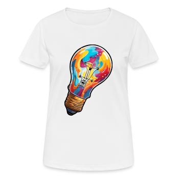 Bulb / Bulb / Brightness / Light - Women's Breathable T-Shirt - white - Front - AI Model Female 172 dark (172cm)