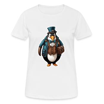 Lederhosen / Animal / Traditional costume / Tradition / Penguin - Women's Breathable T-Shirt - white - Front - AI Model Female 172 dark (172cm)