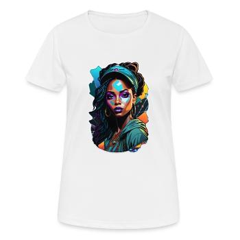 Afro Woman - Beauty - Women's Breathable T-Shirt - white - Front - AI Model Female 172 dark (172cm)
