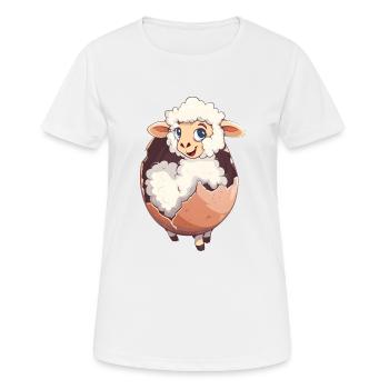 Sweet Lamb Hatches from Egg - Women's Breathable T-Shirt - white - Front - AI Model Female 172 dark (172cm)