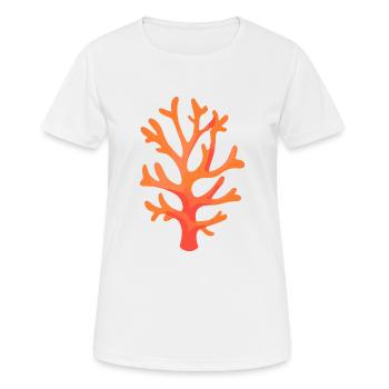 Corail rouge - T-shirt respirant Femme - blanc - Devant - AI Model Female 172 dark (172cm)