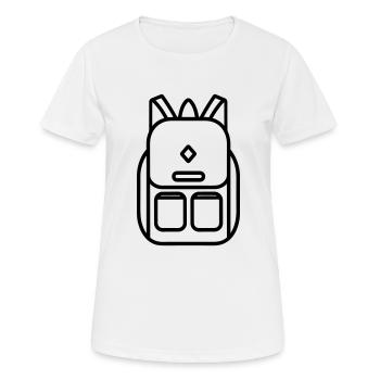 Sac à dos - T-shirt respirant Femme - blanc - Devant - AI Model Female 172 dark (172cm)