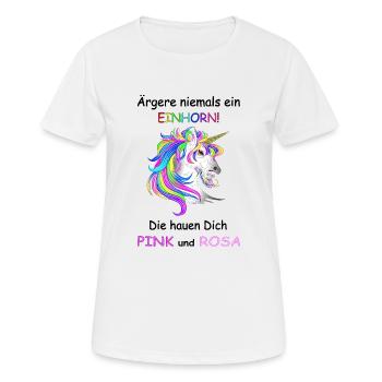Unicorns don't annoy - Women's Breathable T-Shirt - white - Front - AI Model Female 172 dark (172cm)