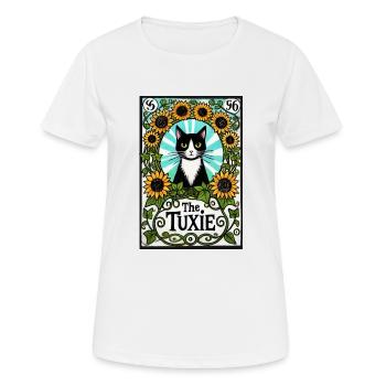 Der Tuxie - Frauen T-Shirt atmungsaktiv - Weiß - Vorne - AI Model Female 172 dark (172cm)