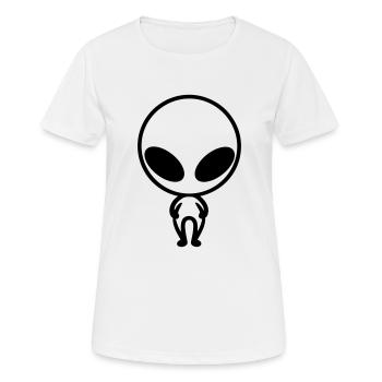 alien - T-shirt respirant Femme - blanc - Devant - AI Model Female 172 dark (172cm)