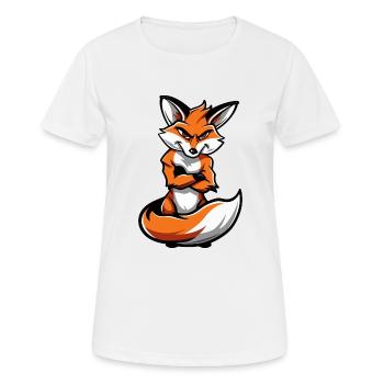 Fuchs Comic - Frauen T-Shirt atmungsaktiv - Weiß - Vorne - AI Model Female 172 dark (172cm)