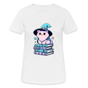 Magical Kitty Sorcerer - Women's Breathable T-Shirt - white - Front - AI Model Female 172 dark (172cm)