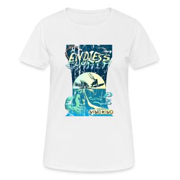 Kiteboarding - Frauen T-Shirt atmungsaktiv - Weiß - Vorne - AI Model Female 172 dark (172cm)