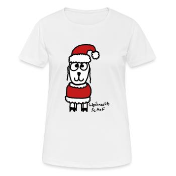 Weihnachts ScHoF - Frauen T-Shirt atmungsaktiv - Weiß - Vorne - AI Model Female 172 dark (172cm)