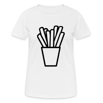 French fries - Women's Breathable T-Shirt - white - Front - AI Model Female 172 dark (172cm)
